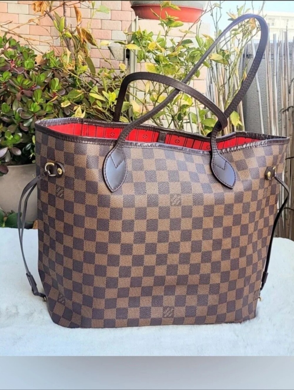 Authentic Louis Vuitton Neverfull MM Damier Ebene Tote Handbag EUC!